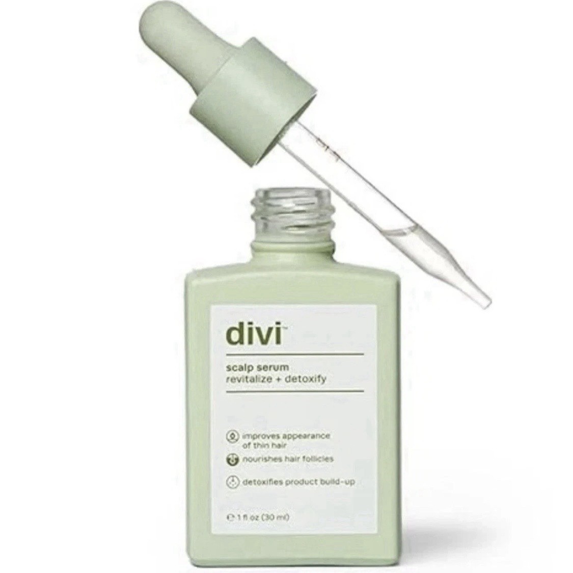 Divi Scalp Serum Revitalize + Detoxify 1oz 30 mL Full Size For Thin Hair NEW