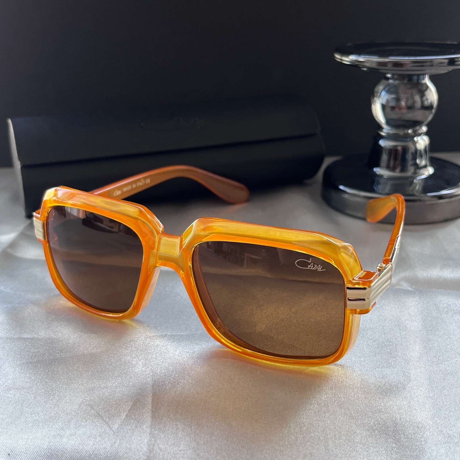 CAZA* LEGENDS Sunglasses Orange Frame Brown Lens Unisex Eyewear Hiphop Z1