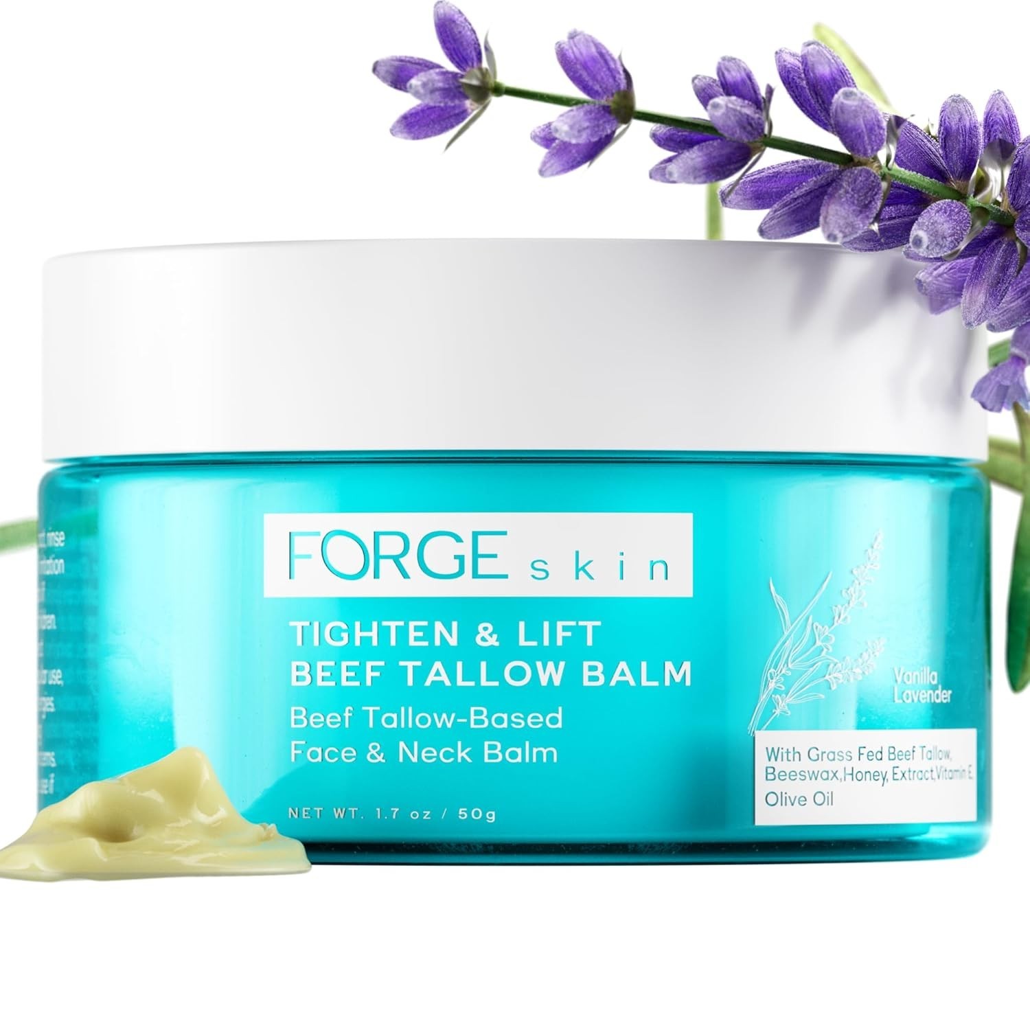 FORGE skin Tighten & Lift Beef Tallow Balm Vanilla Lavender 1.7 oz Face Neck