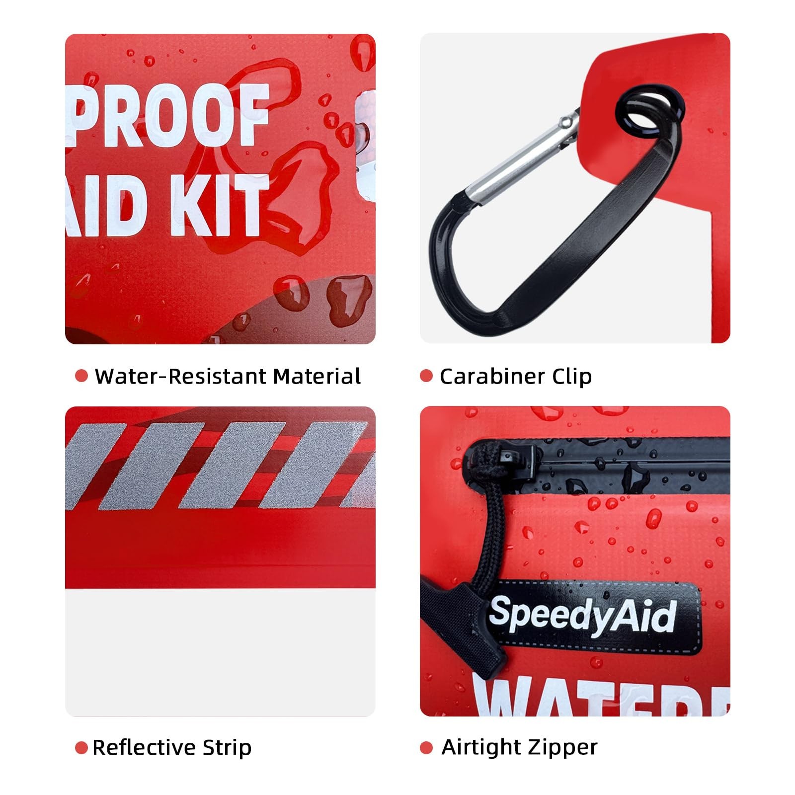 211 PCS Waterproof First Aid Kit, IPX7 Rated Dry Bag with Airtight Zipper, Po…