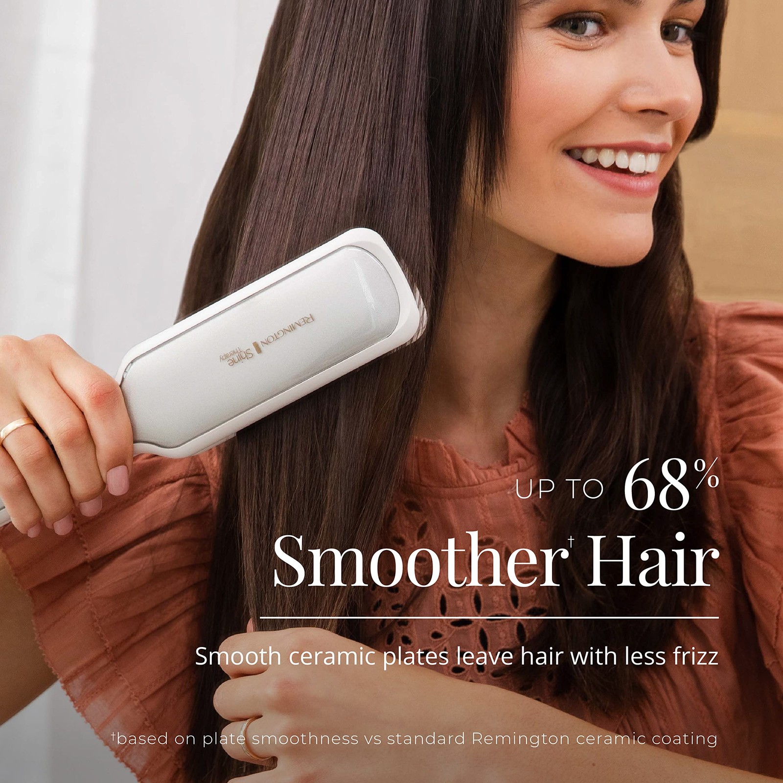 Remington Shine Therapy 2 Inch Hair Straightener, Flat Iron Infused with Argan O