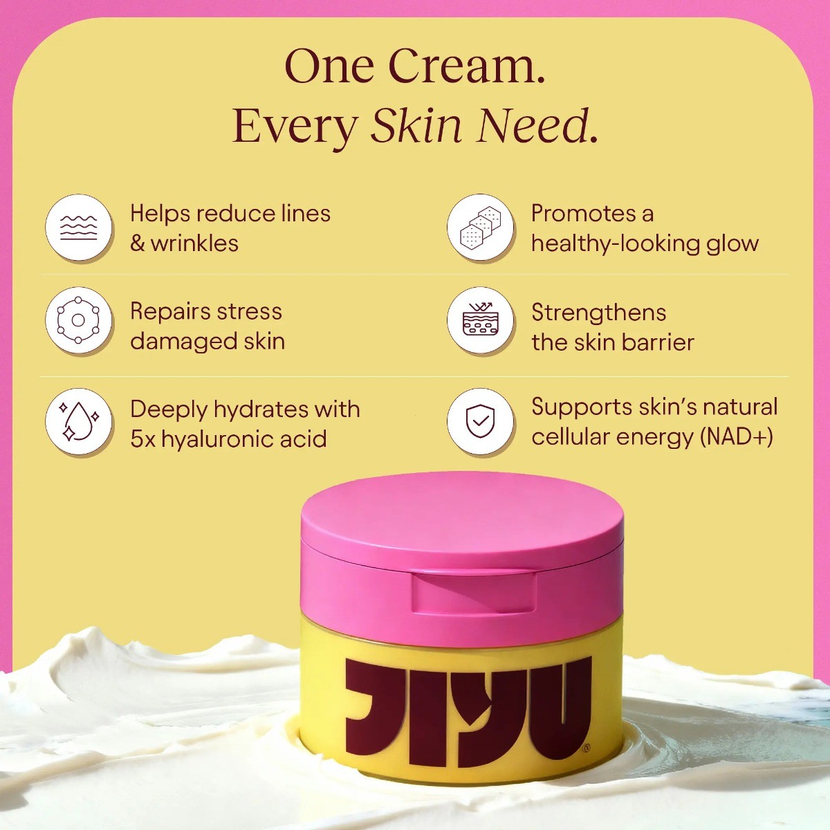 JiYu NAD+ Powered Anti-Aging Moisturizing Cream–Hydrating for Dry Skin Repair