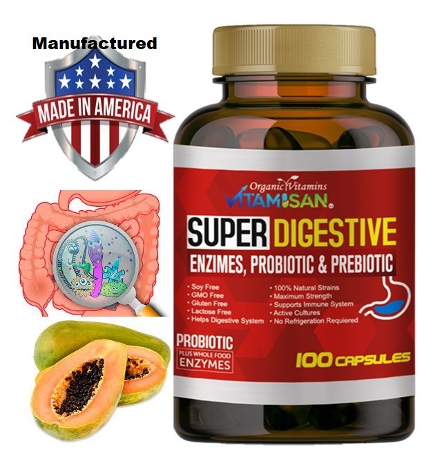 Super Digestive Brook Enhanced-Biotics Probiotic and Prebiotic 100 capsules