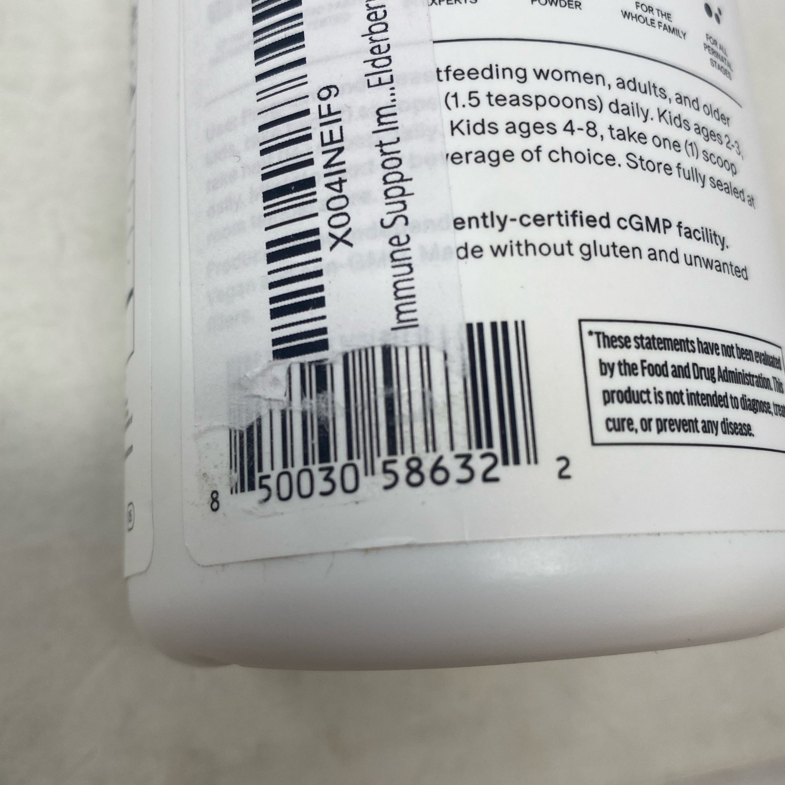 Needed Immune Support Powder Elderberry 4.66 oz (132g)