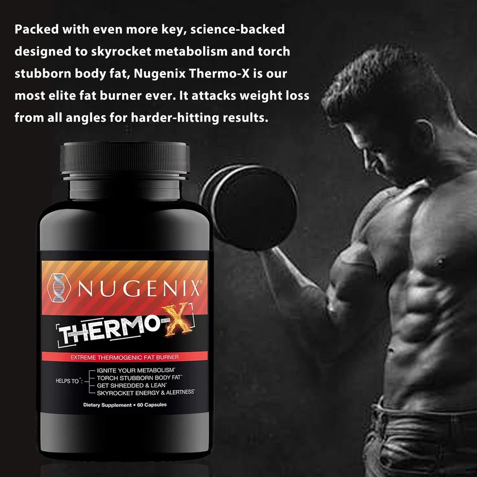 NUGENIX THERMO-X Metabolic Accelerator Men’s Fat Burner Support FS, Pack of 1.