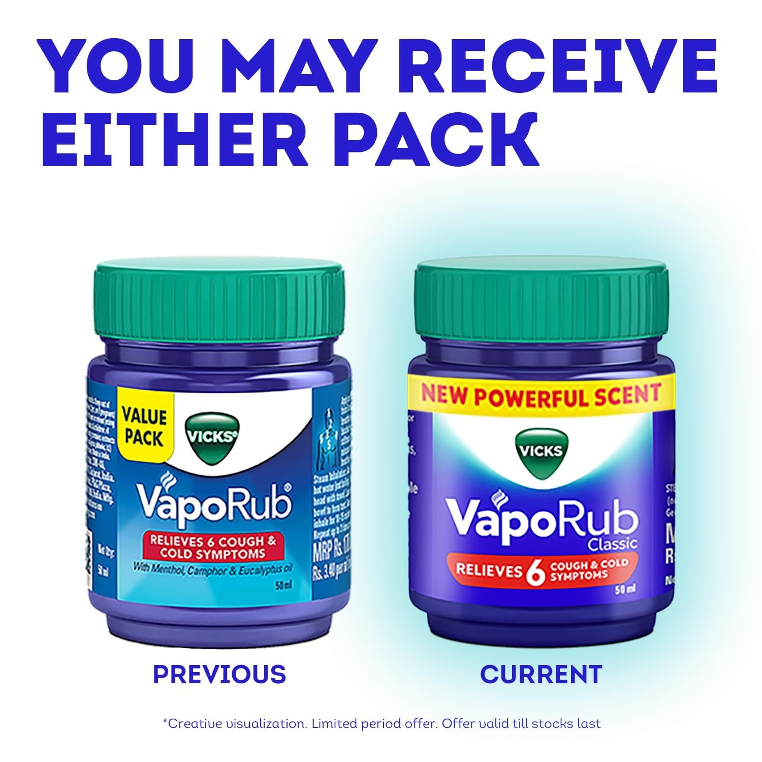 Vicks VapoRub Cough Suppressant Chest Rub,Ointment Original, 50ml Fast Shiping