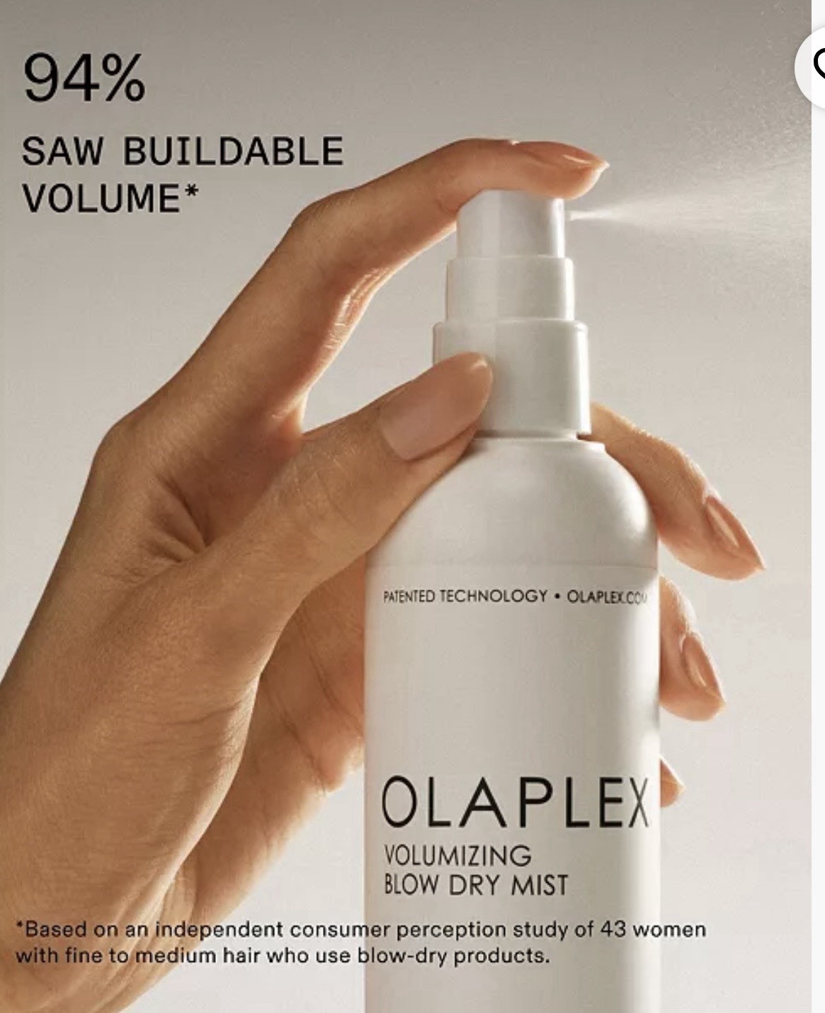 Olaplex Volumizing Blow Dry Mist Heat Protection Thickening 5 fl oz