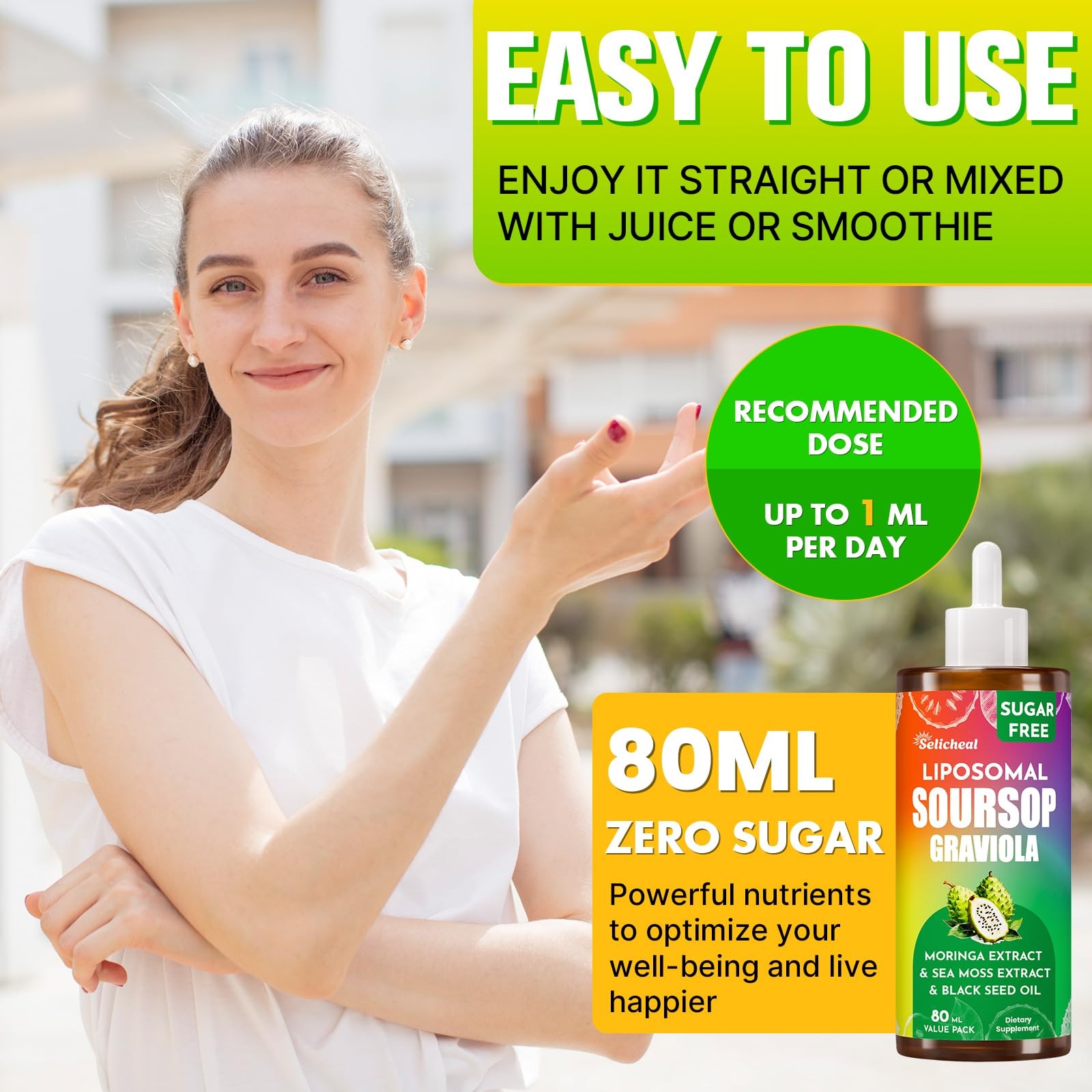 Soursop Bitters Drops 880MG | Multivitamin for Immunity, Liver, Gut & Skin