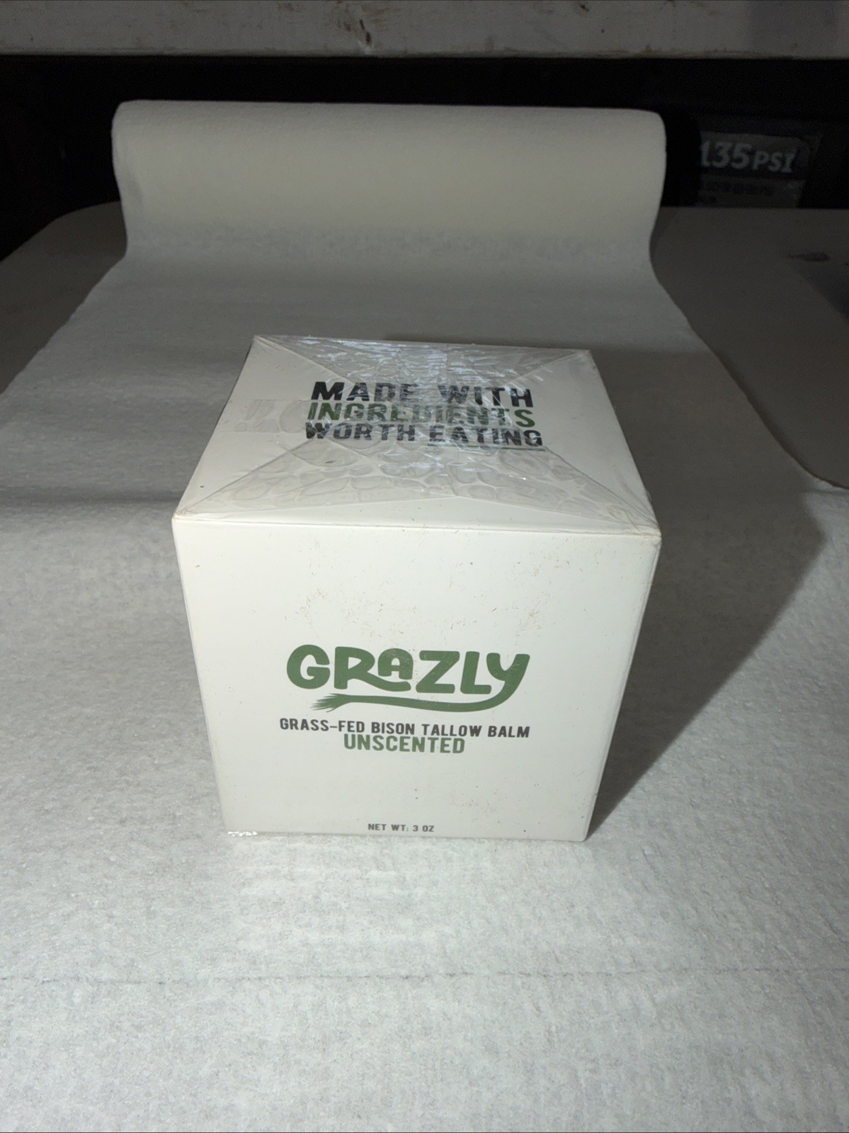 Grazly Grass Bison Tallow Balm Unscented W/Coconut Oil, Honey & Beeswax Lot Of 2
