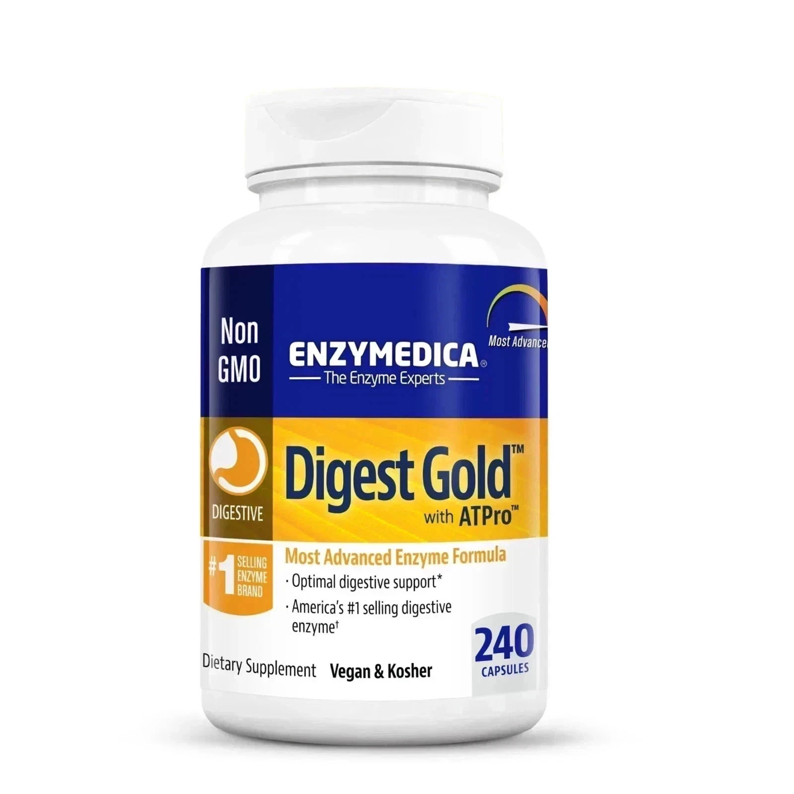 Enzymedica Digest Gold Digestive Support Supplement – 240 Count