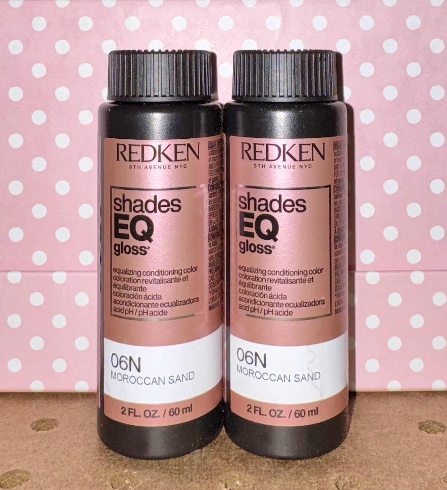 2 PACK 06N MOROCCAN SAND REDKEN SHADES EQ EQUALIZING CONDITIONING COLOR GLOSS