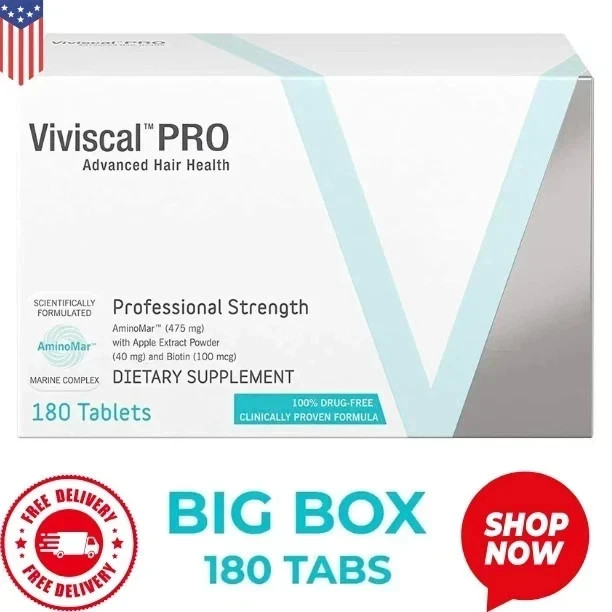 VIVISCAL PRO – Professional Hair Growth Tablets 180 Exp. 12/2027 / Free delivery
