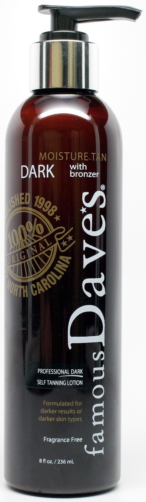 Famous Dave’s DARK SELF TAN w/ Bronzer Moisture Tan SELF TANNER always fresh