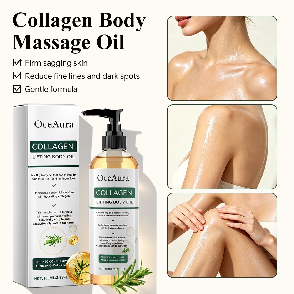 2Pack 100ml Collagen Lifting Body Oil Hydrating & Firming Anti Aging Massage Oil