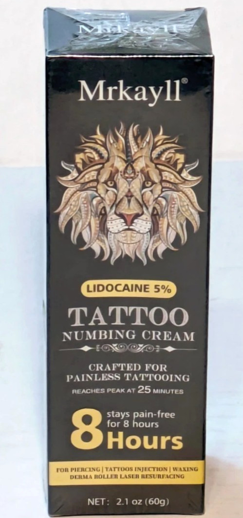 Mrkayll Maximum Strength Tattoo Painless Cream 8 Hours 2.1 fl oz