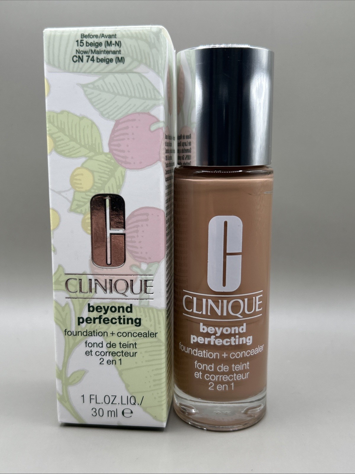 Clinique Beyond Perfecting Foundation+Concealer CN 74 Beige 1oz/30 NEW