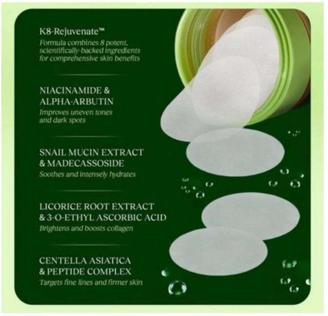 JiYu Toning Polish Pads – Korean Skincare for Dark Spots, Wrinkles & Dull Skin