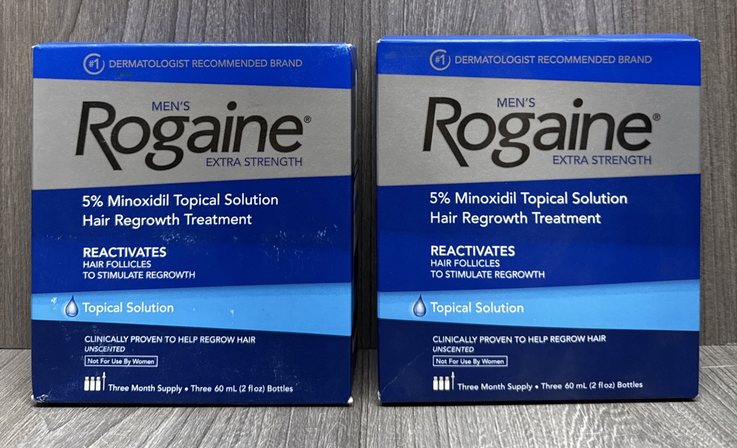 2 Rogaine Men’s Extra Strength 5% Topical Solution Hair Regrowth 3 Mon 02/2027+