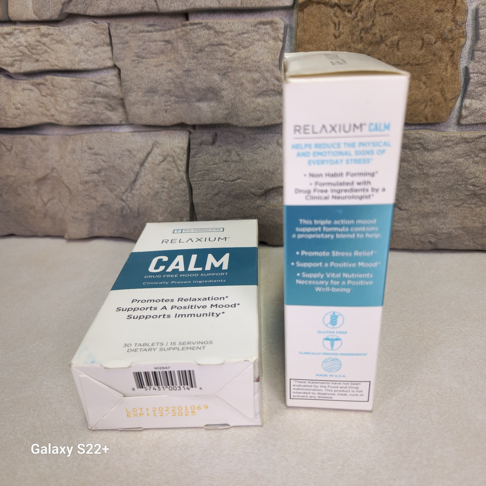 2X Relaxium Calm Non-Habit Forming Stress and Mood Support Supplement EXP 12/25