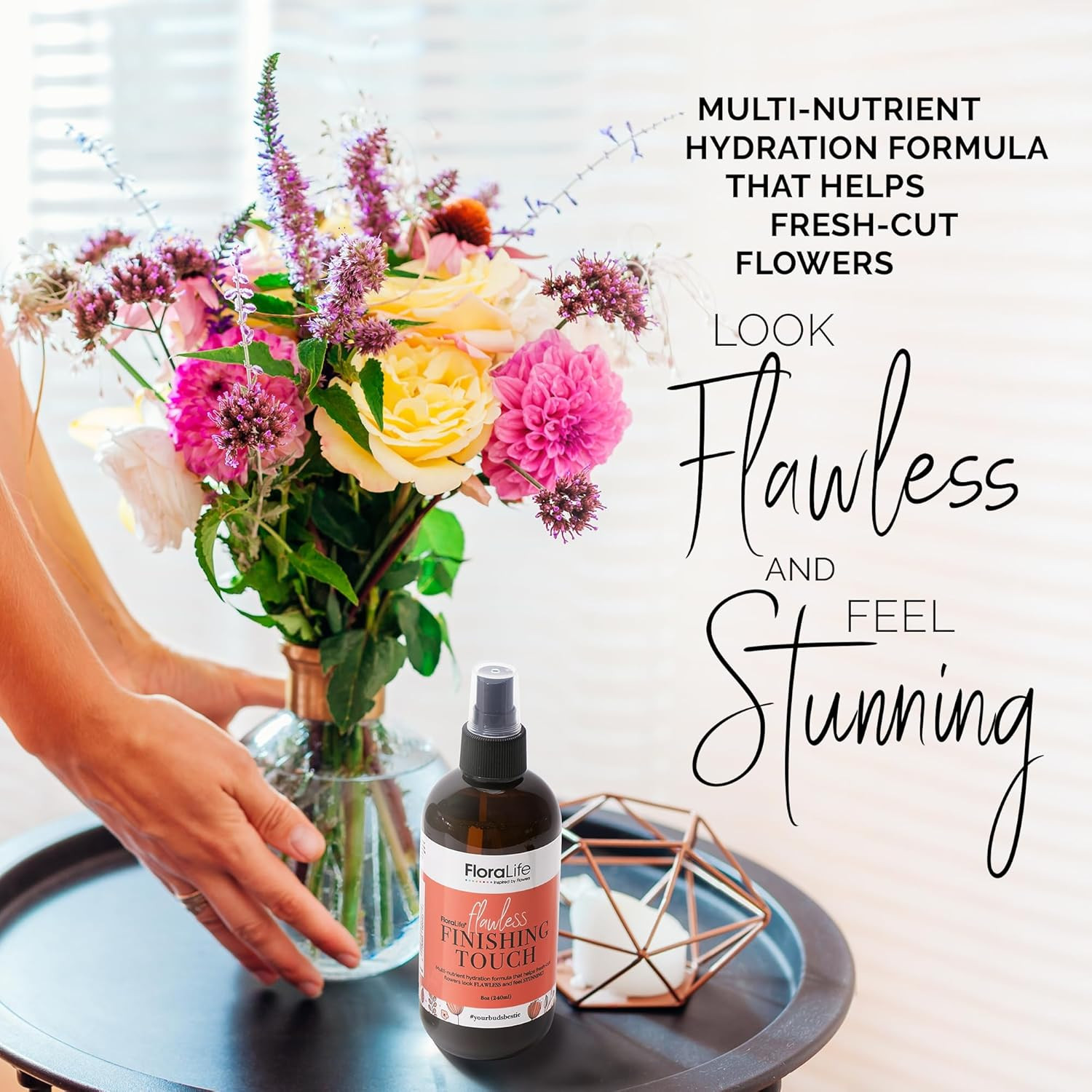 Finishing Touch – Hydrating Multi-Nutrient Formula Spray for Fresh-Cut Flowers –