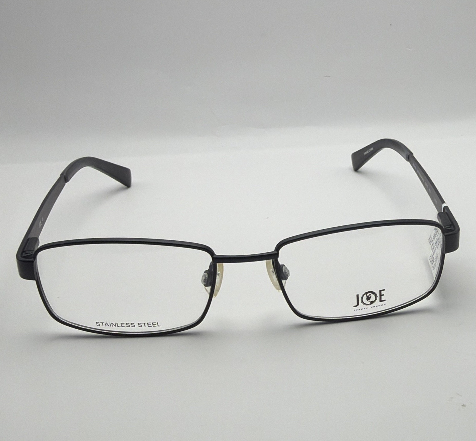 JOE JOE4033 (001) 50/17 135 Black Stainless Steel Rectangular Full Rim 5232