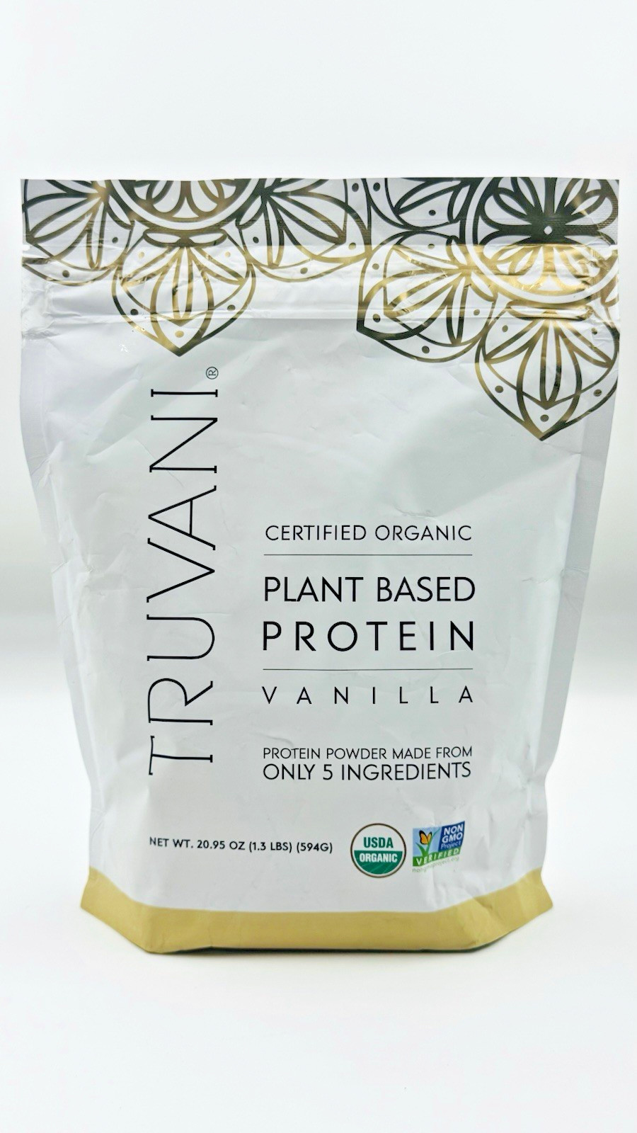 Truvani Organic Plant Based Protein Vanilla 20.95oz New Sealed Exp: 05/2027
