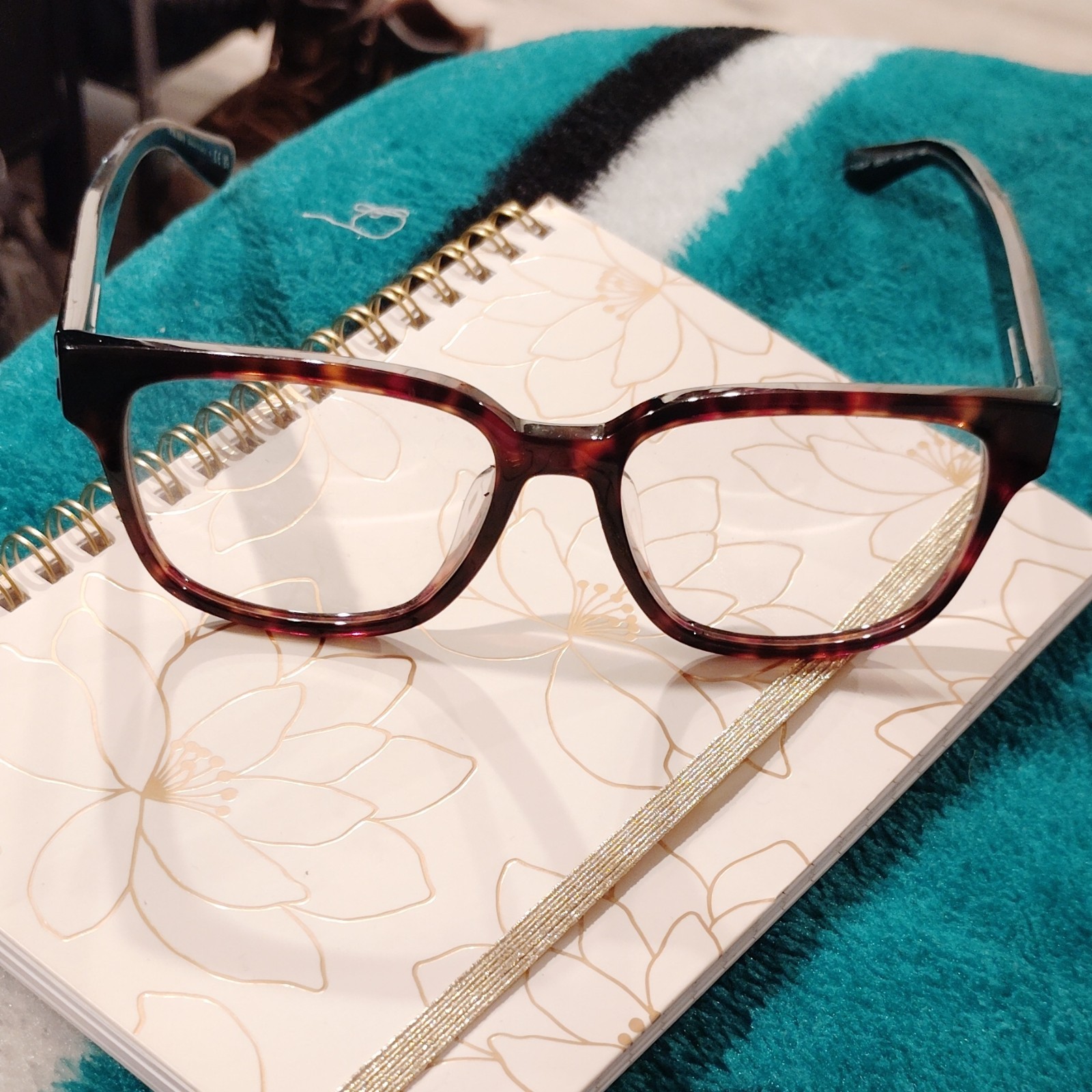 Prada Tortoise Shell Brown Square Full Rim Plastic Eyeglass Frames