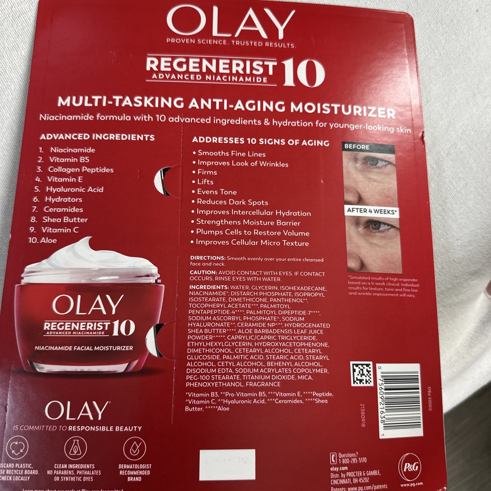 Olay Regenerist Micro-Sculpting Cream Anti Aging Moisturizer 1.7oz