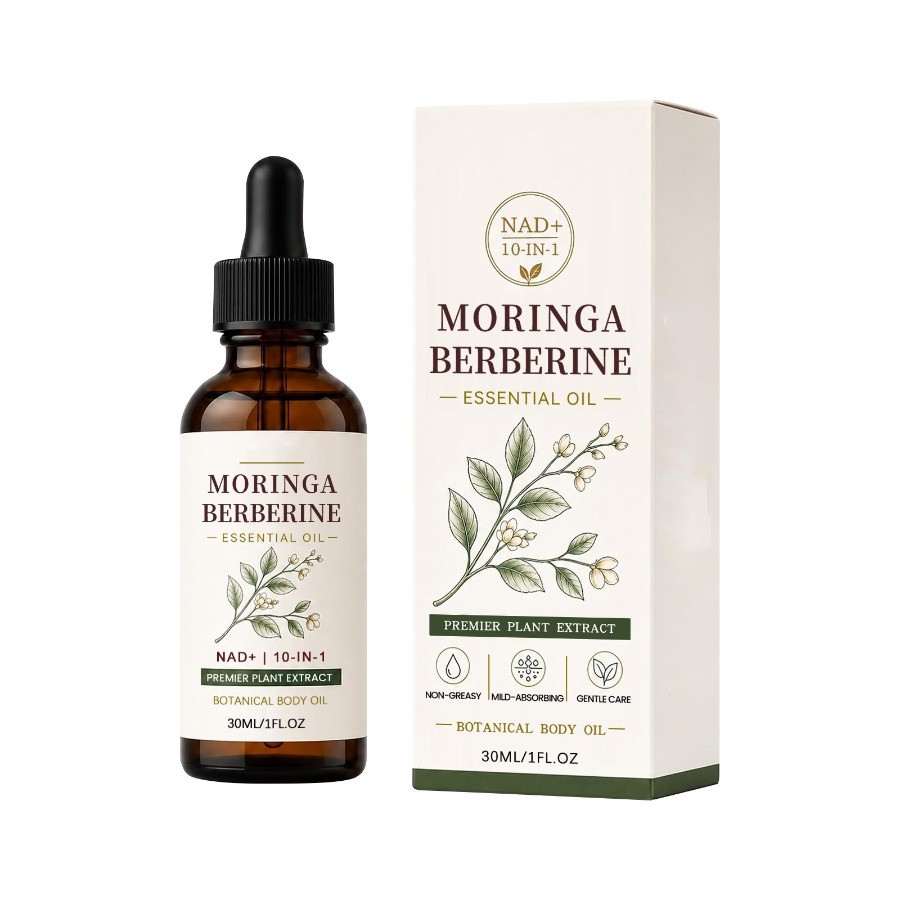 1-5PCS Moringa Berberine Oil Essential Body Massage Firming Body Oil 30ml ~20OFF