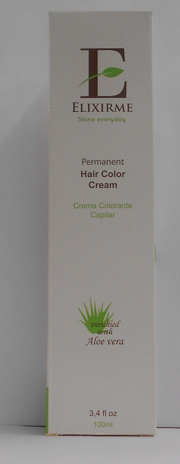 ELIXIRME Permanent Shine Everyday Hair Color Cream with Aloe Vera ~ 3.4 fl. oz.