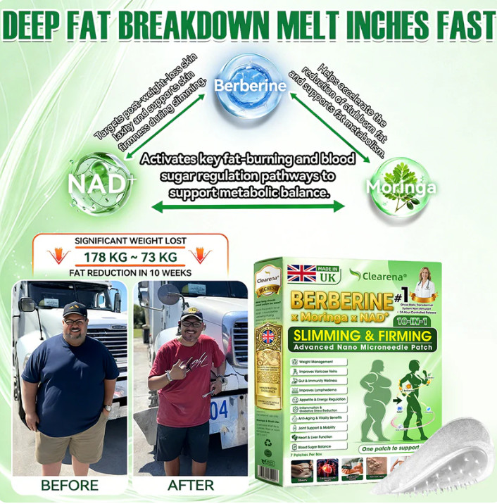 CareUplift Moringa Berberine NAD+ Weight Loss Patches Advanced Nano Microneedle