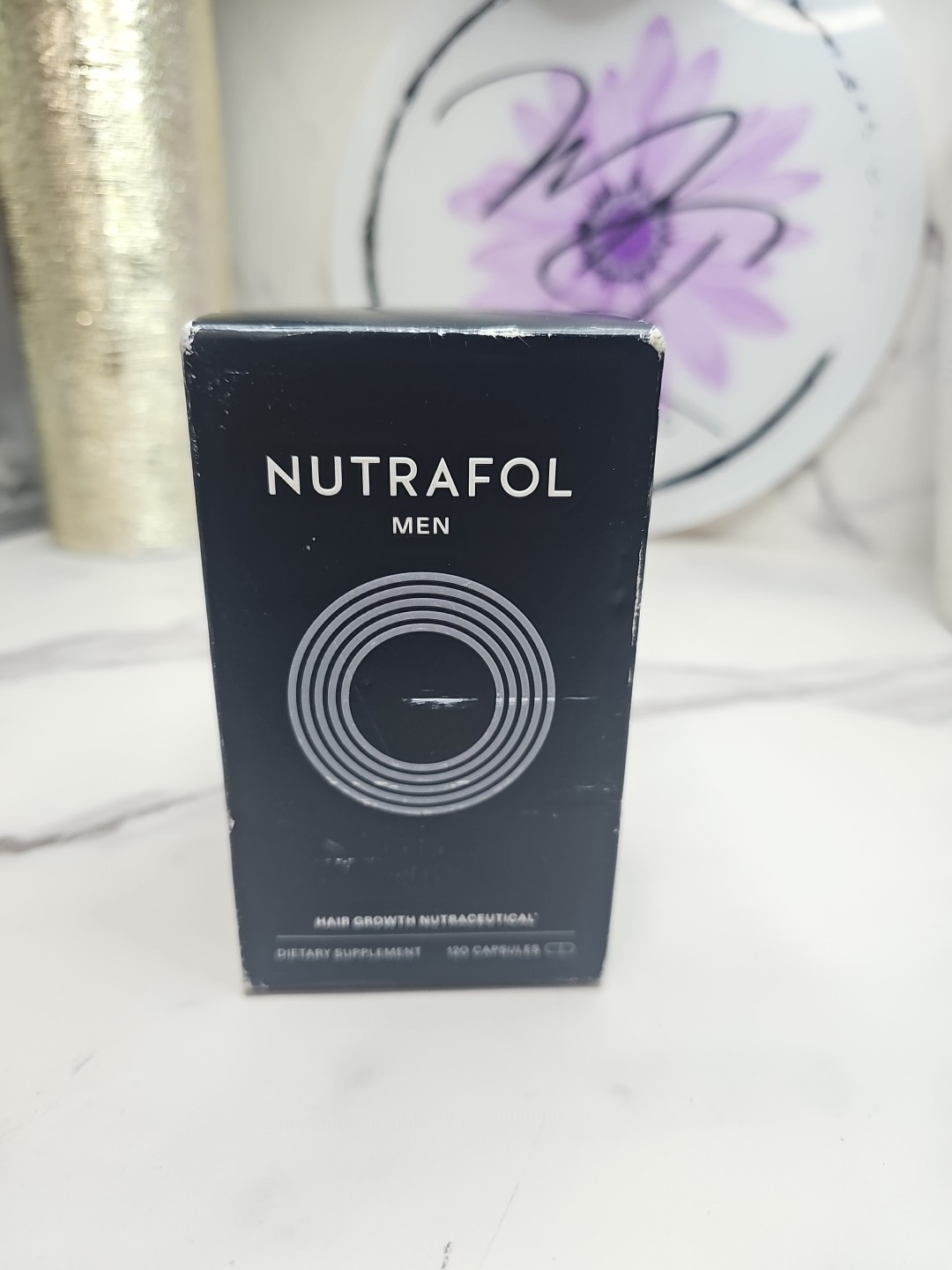 NUTRAFOL Men’s Hair Growth Supplement Capsules – 120 count. Expired 03/2025