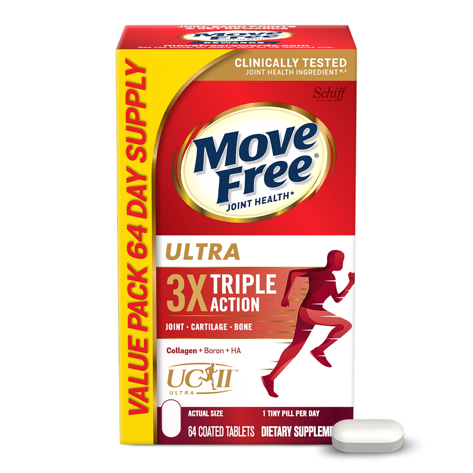Move Free Move Ultra Triple Action Joint Support Supplement – Type Ii Collagen