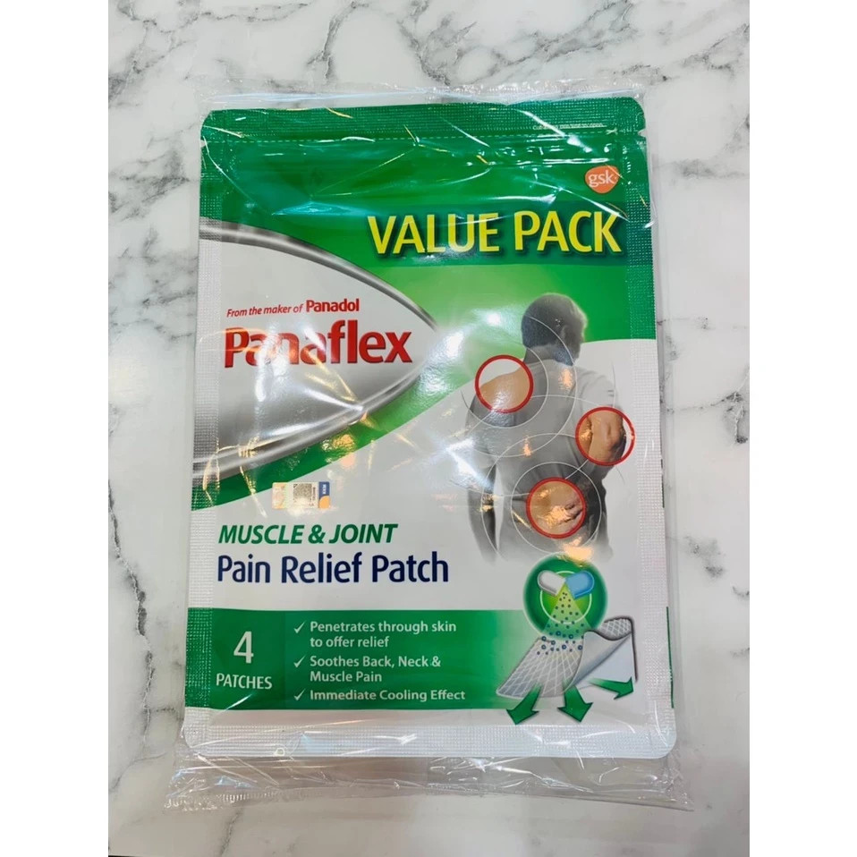 PANAFLEX Pain Relief Patch For Muscle & Joint – 2 Patches Easy Peel