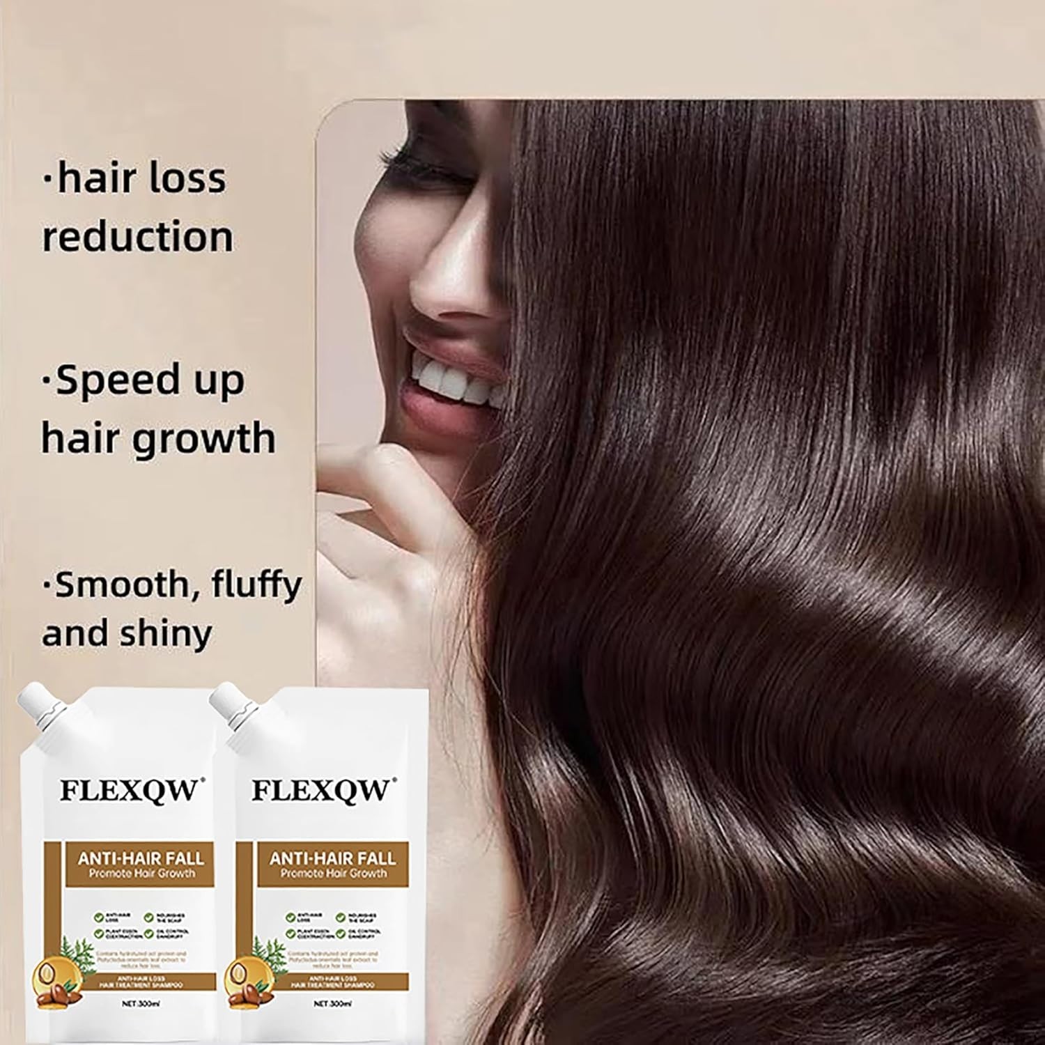 2 PCS Anti Hair Loss Shampoo, Promote Hair Growth and Thickening & Strengthening
