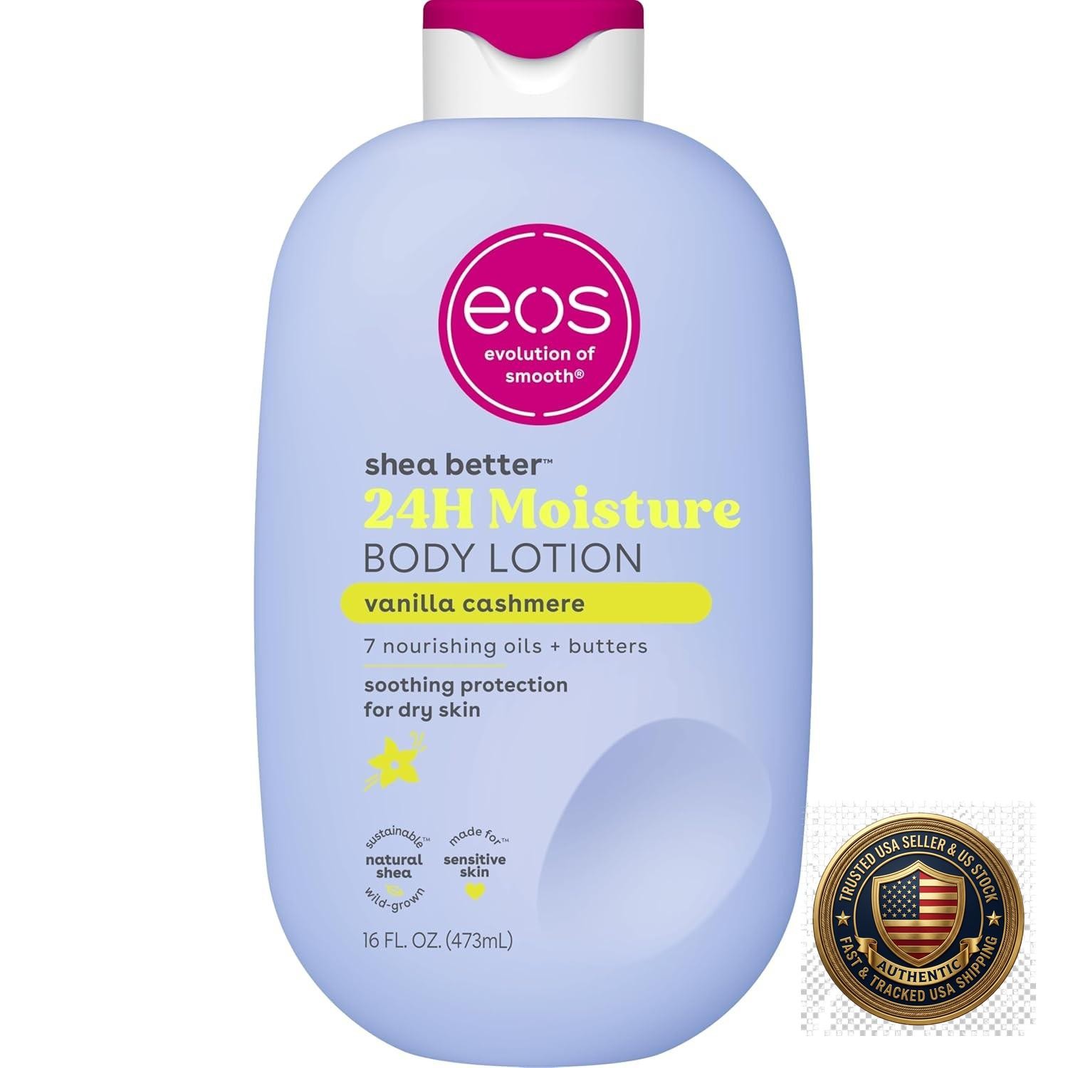Body Lotion Vanilla Cashmere 24 Hour Moisture Lightweight Non-Greasy