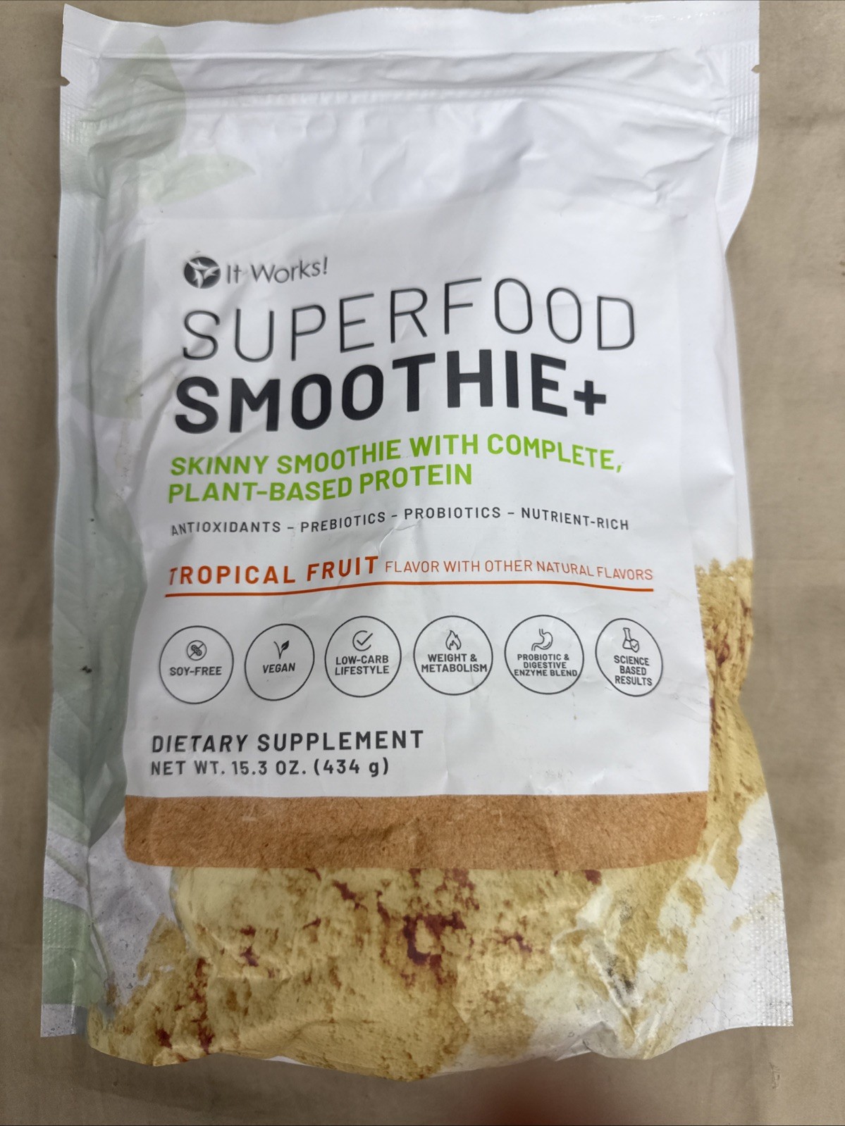 IT WORKS! Superfood Smoothie+ – Tropical Fruit Mfd 12/23 Exp 12/2025