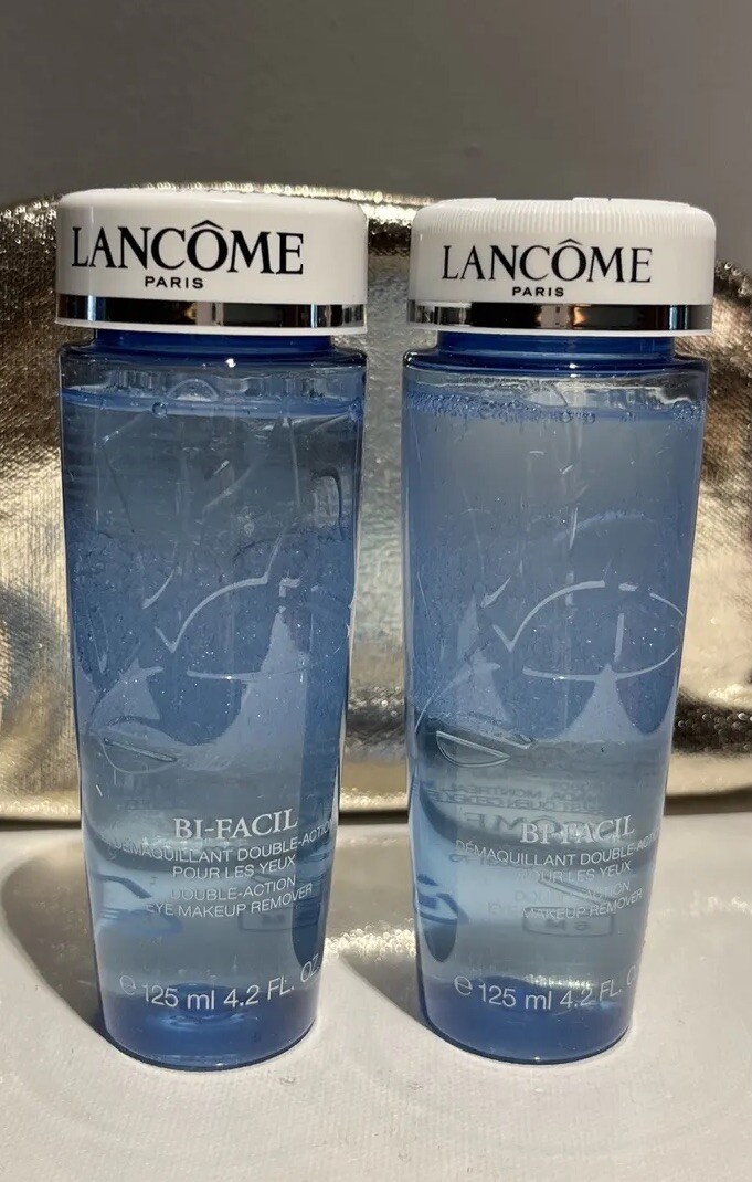2x Full Size Lancome Bi-Facil Double Action Eye Makeup Remover 4.2oz/ea NWOB