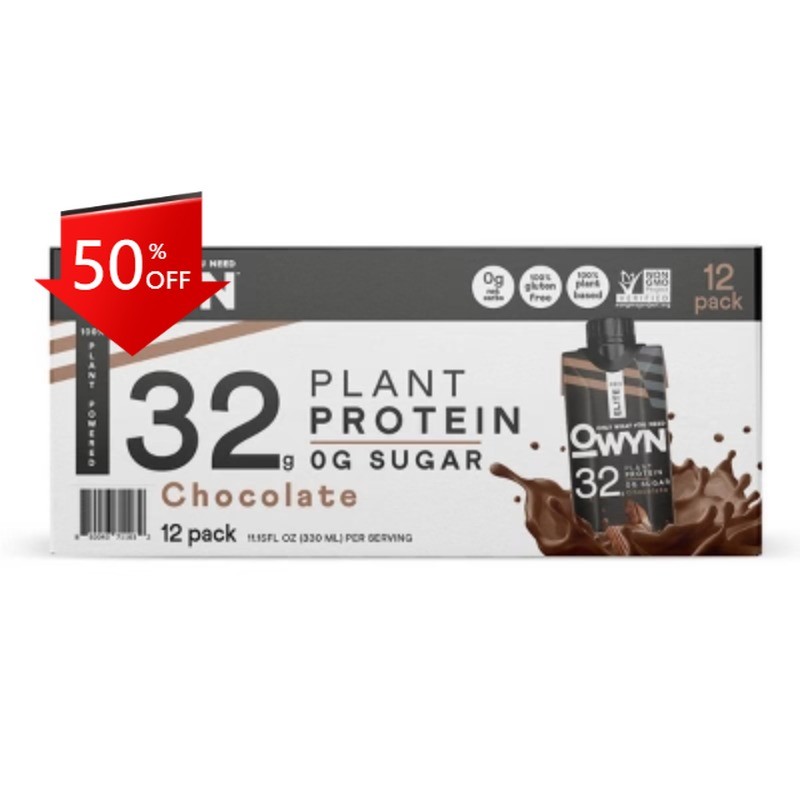 OWYN Pro Elite 32g Dairy Free Shake Chocolate Non-Caffeinated – 11.15 fl oz/12pk