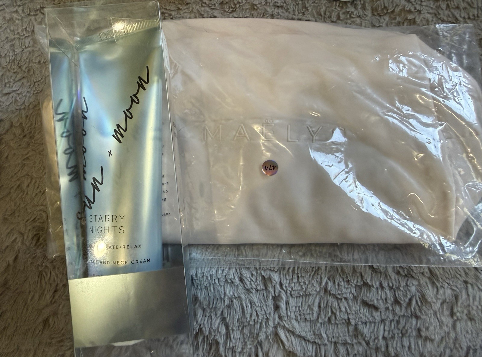 Maelys Zipper Pouch + Starry Nights Face & Neck Cream Bundle New