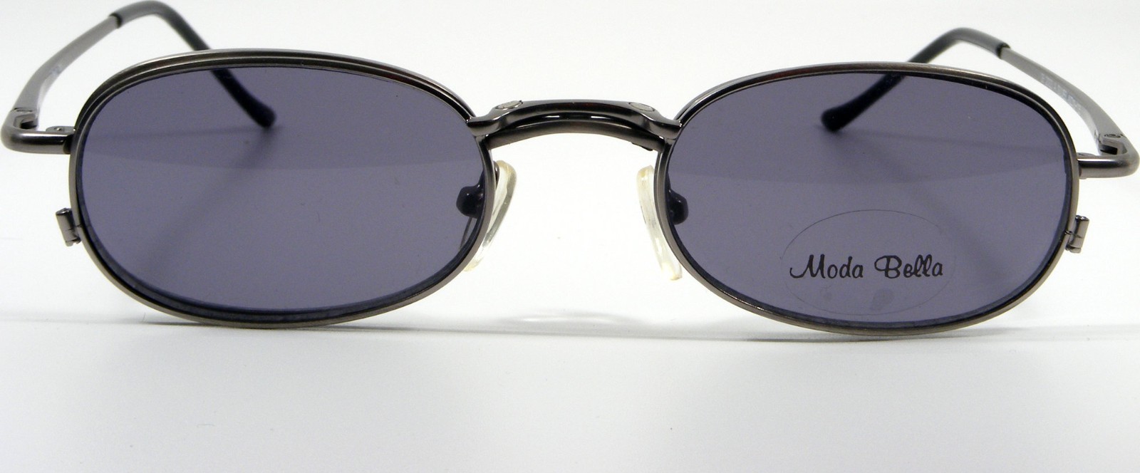 Moda Bella A. Silver Eyeglasses Frame 2033 48-19-135 w/ Magnetic Clip-On Lenses