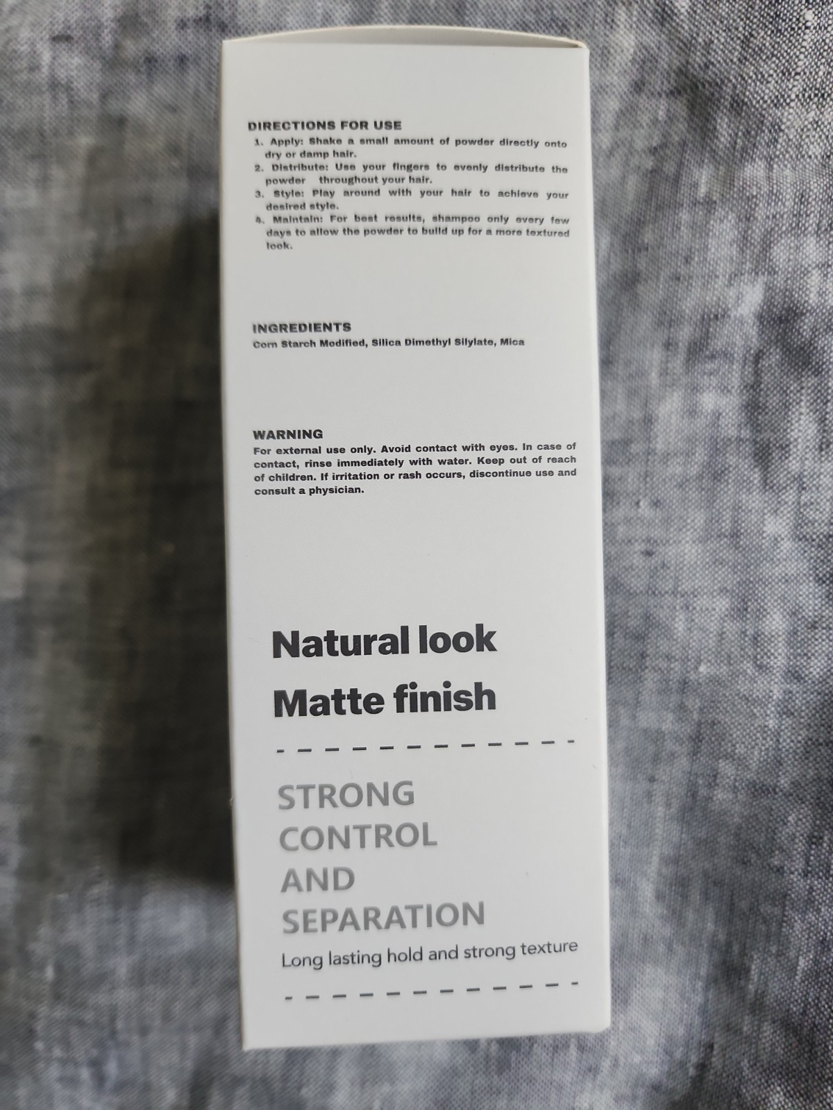 Black Mask Texture Powder for Men, Easy-to-Apply Styling Powder Dry Hair Look