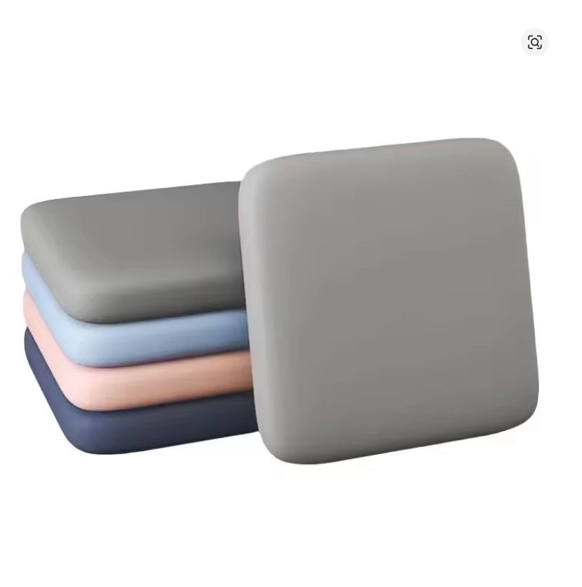 1.6in Thick Foam Seat Cushion Ultra Soft Office Chair Pad Car Back Pain Gray
