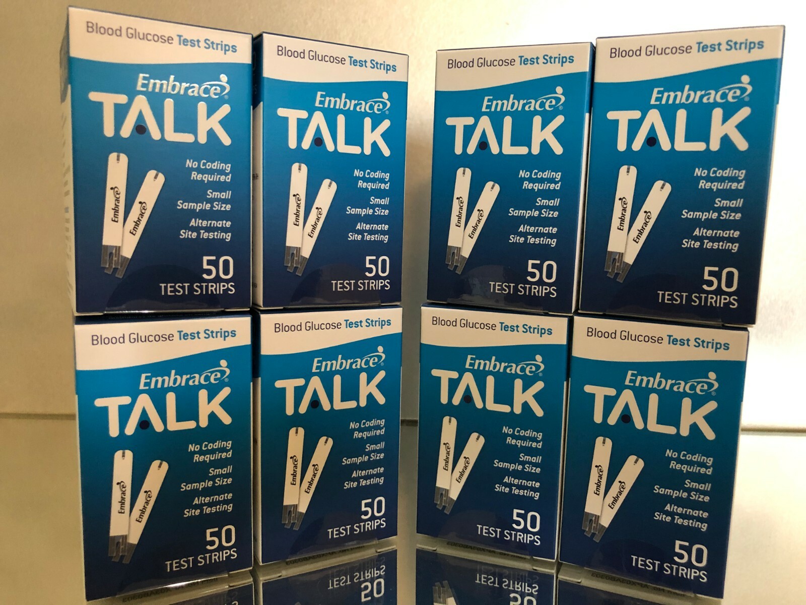 Embrace TALK Blood Glucose Test Strips 400 Qty. Exp 05/05/2025 Free shipping