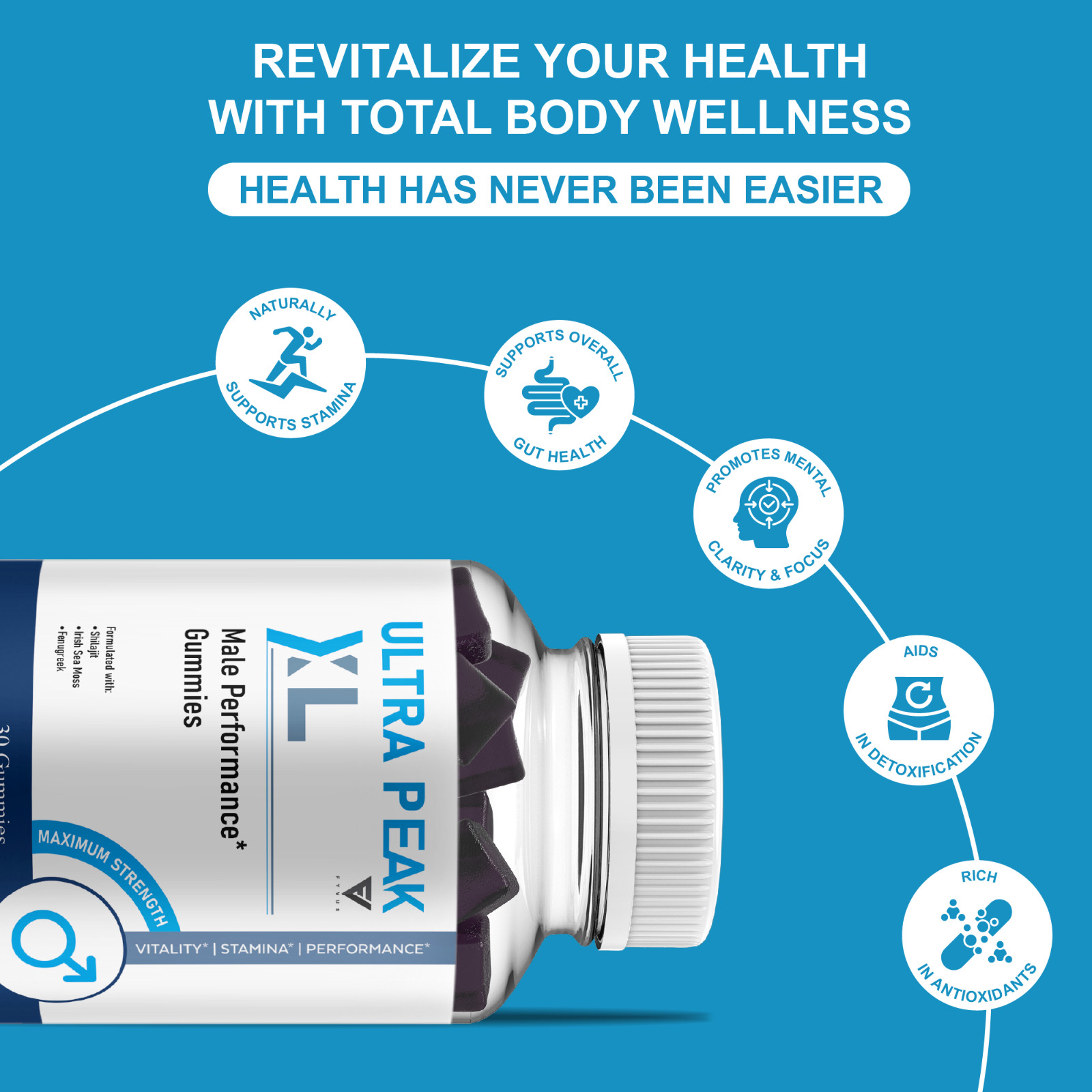 Ultra Peak XL Gummies, UltraPeakXL Advanced Formula (1 Month Supply)