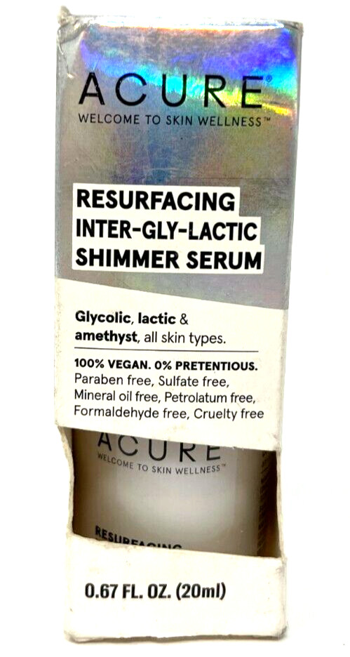 Acure Resurfacing Inter-Gly-Lactic Shimmer Serum 0.67 fl oz Each
