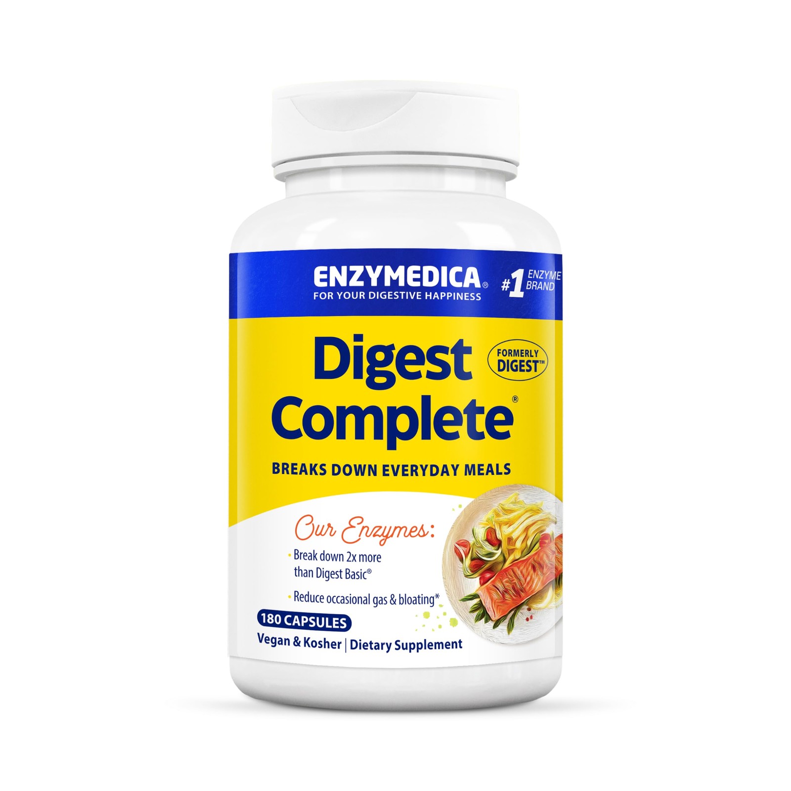 Enzymedica Digest, Full-Range, Everyday Digestive Enzymes, Offers Fast-Acting