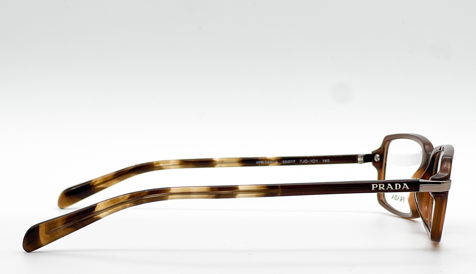 NEW PRADA VPR 04N-A 7JQ-1O1 BROWN AUTHENTIC EYEGLASSES 55-17