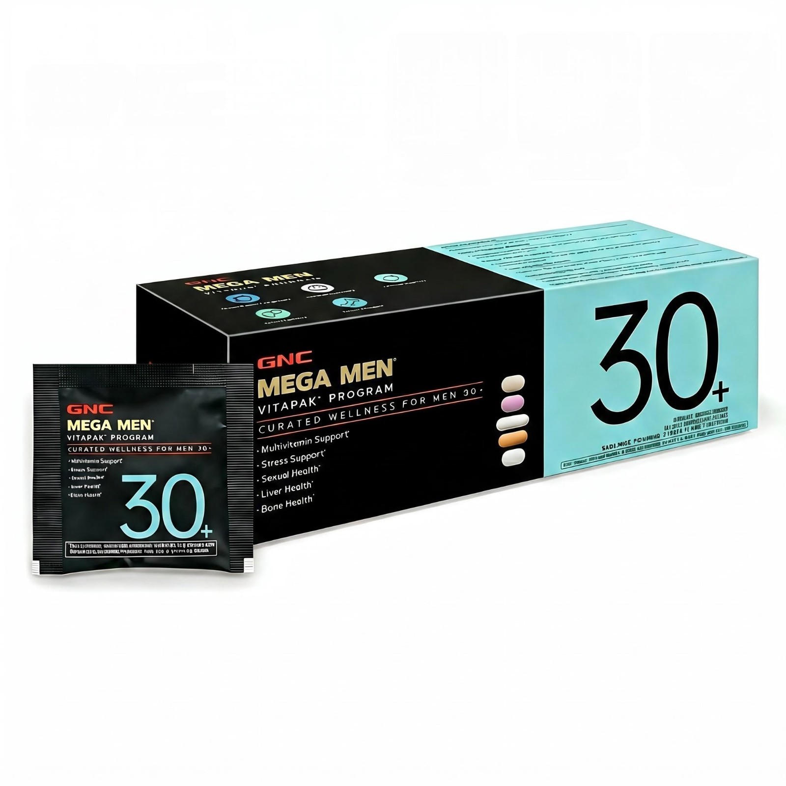 3 packs GNC Mega Men 30+ Vitapak Program Daily Nutrition Pack Sexual & Liver