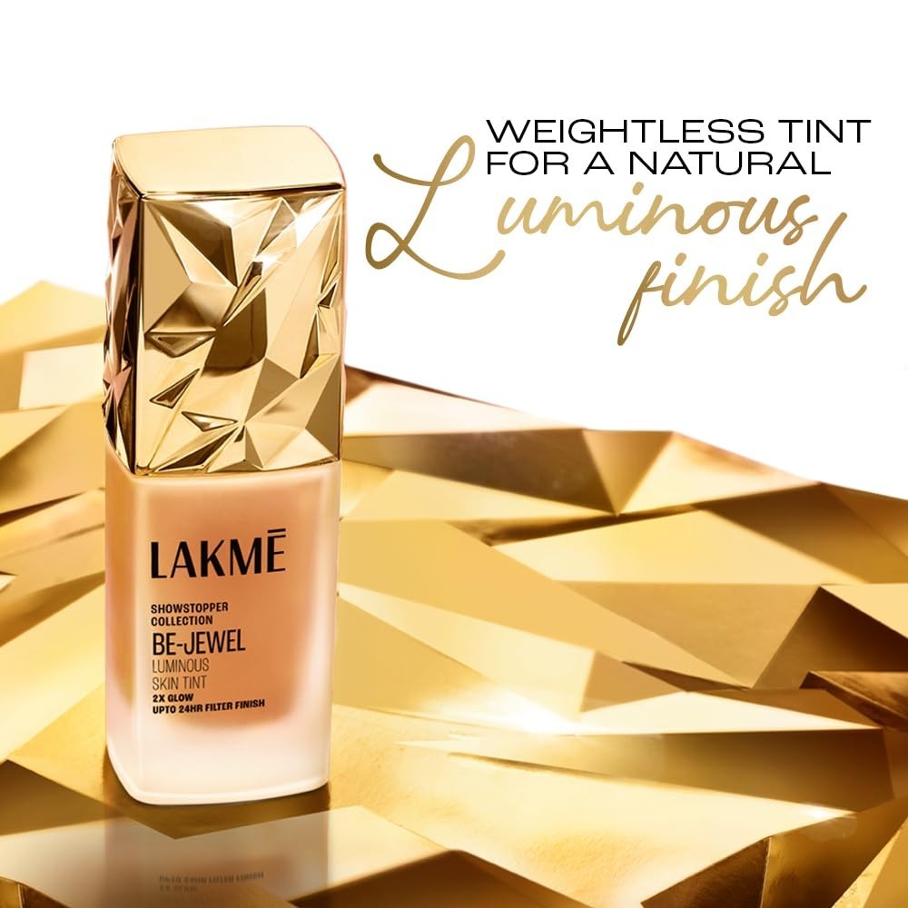 LAKME Be-Jewel Luminous Skin Tint, 25ml, for Radiant, for Women-Neutral Honey